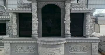 山西 芝麻灰高档墓碑，土墓，可定制