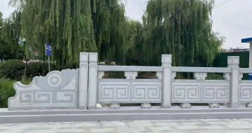 山西 芝麻灰桥栏杆、河道栏杆安装效果