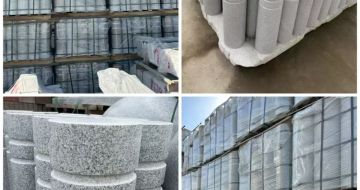 山西 芝麻白花岗岩挡车柱、隔离柱多少钱