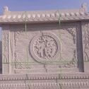山西 芝麻白花岗岩屏风，照壁，影壁