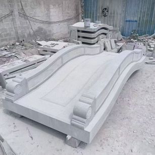 山西 芝麻灰花岗岩园林景观 小石桥