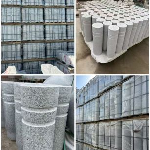 山西 芝麻白花岗岩挡车柱、隔离柱多少钱