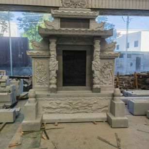 山西 芝麻灰高档墓碑、土墓，一套也支持定做