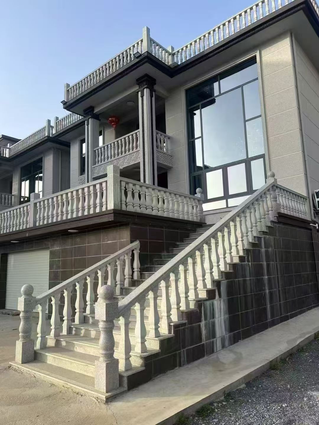 山西 芝麻白别墅阳台栏杆，楼梯栏杆