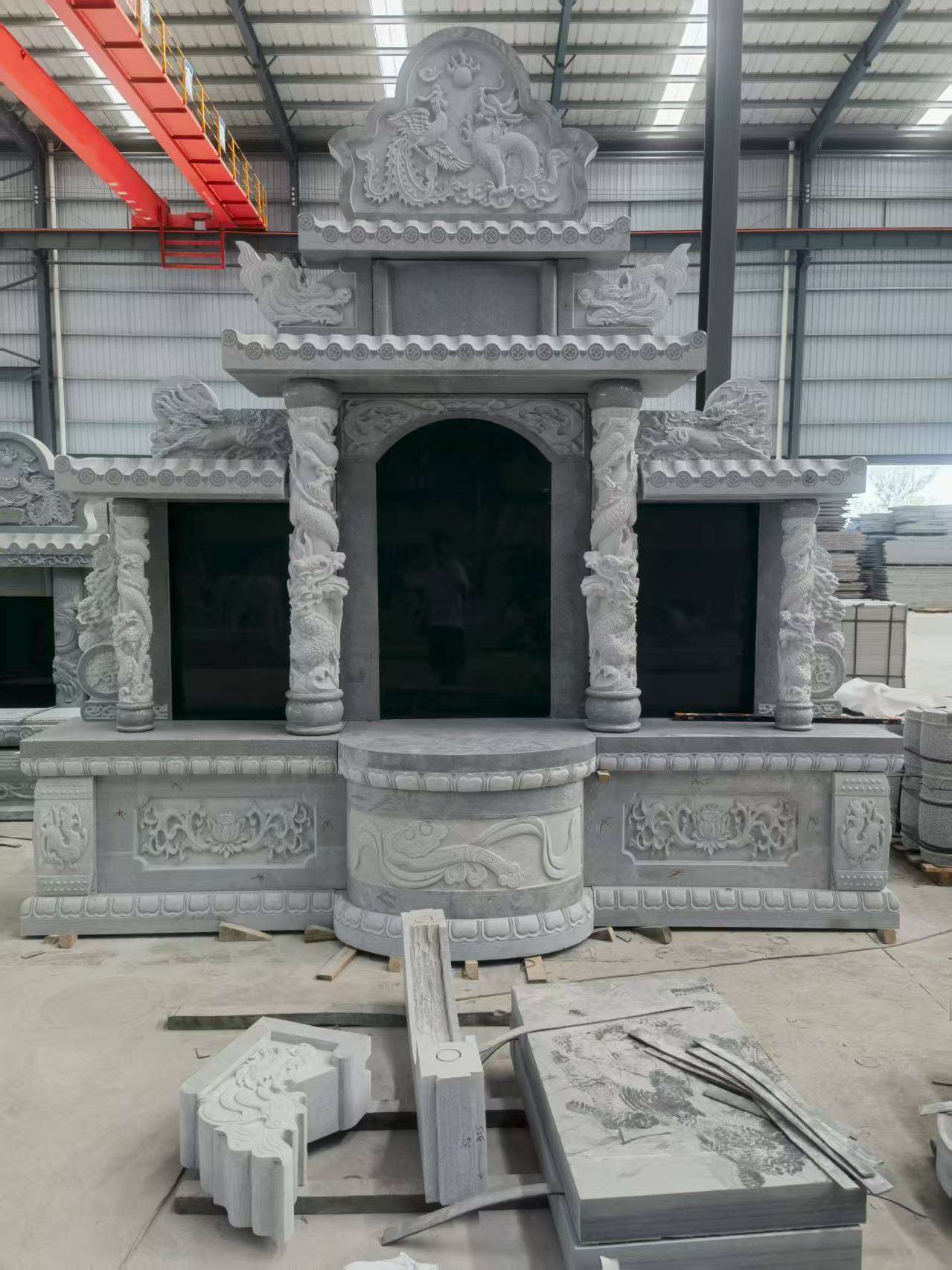 山西 芝麻灰高档墓碑，土墓，可定制