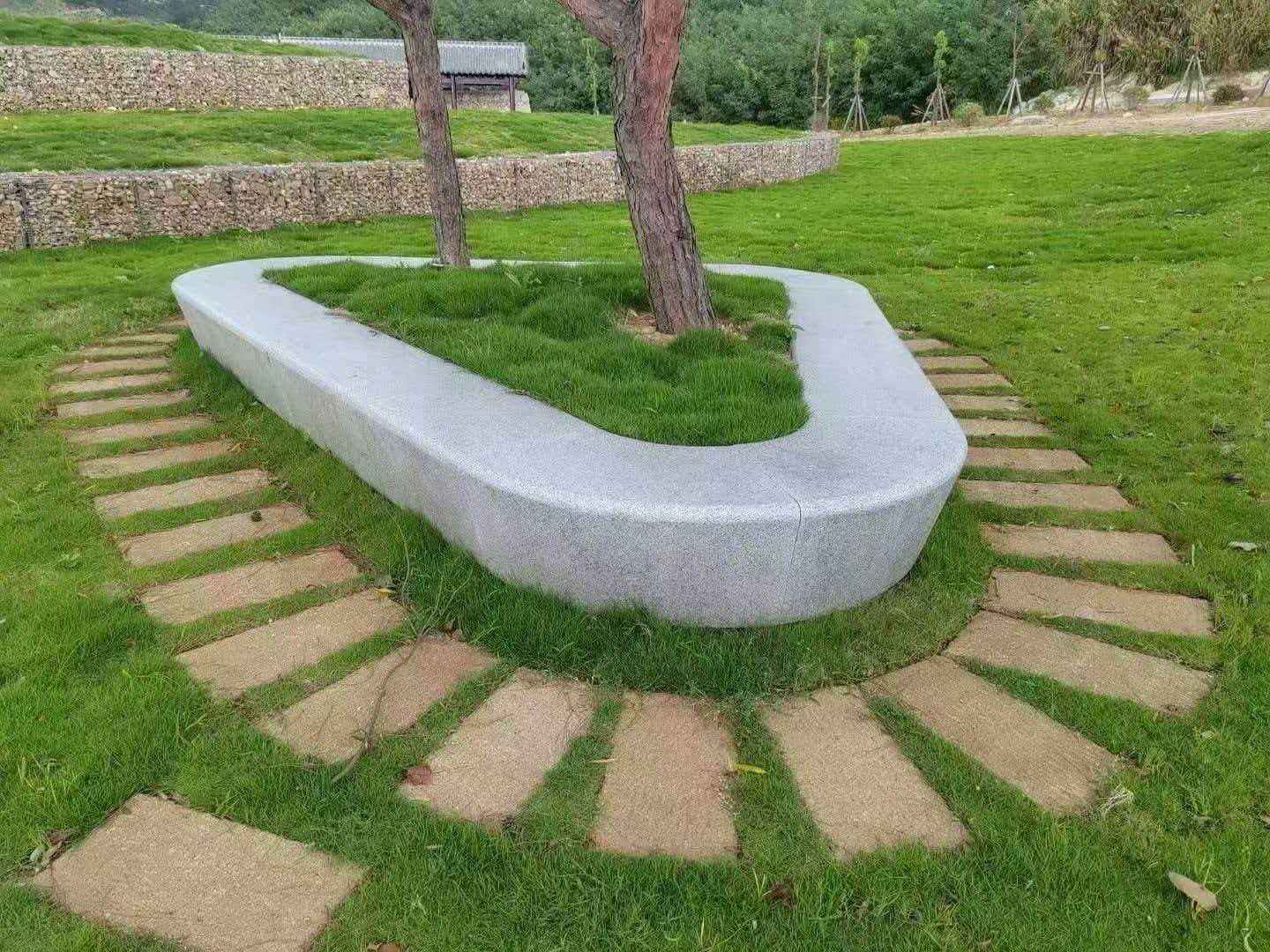 山西 芝麻白光面整石坐凳