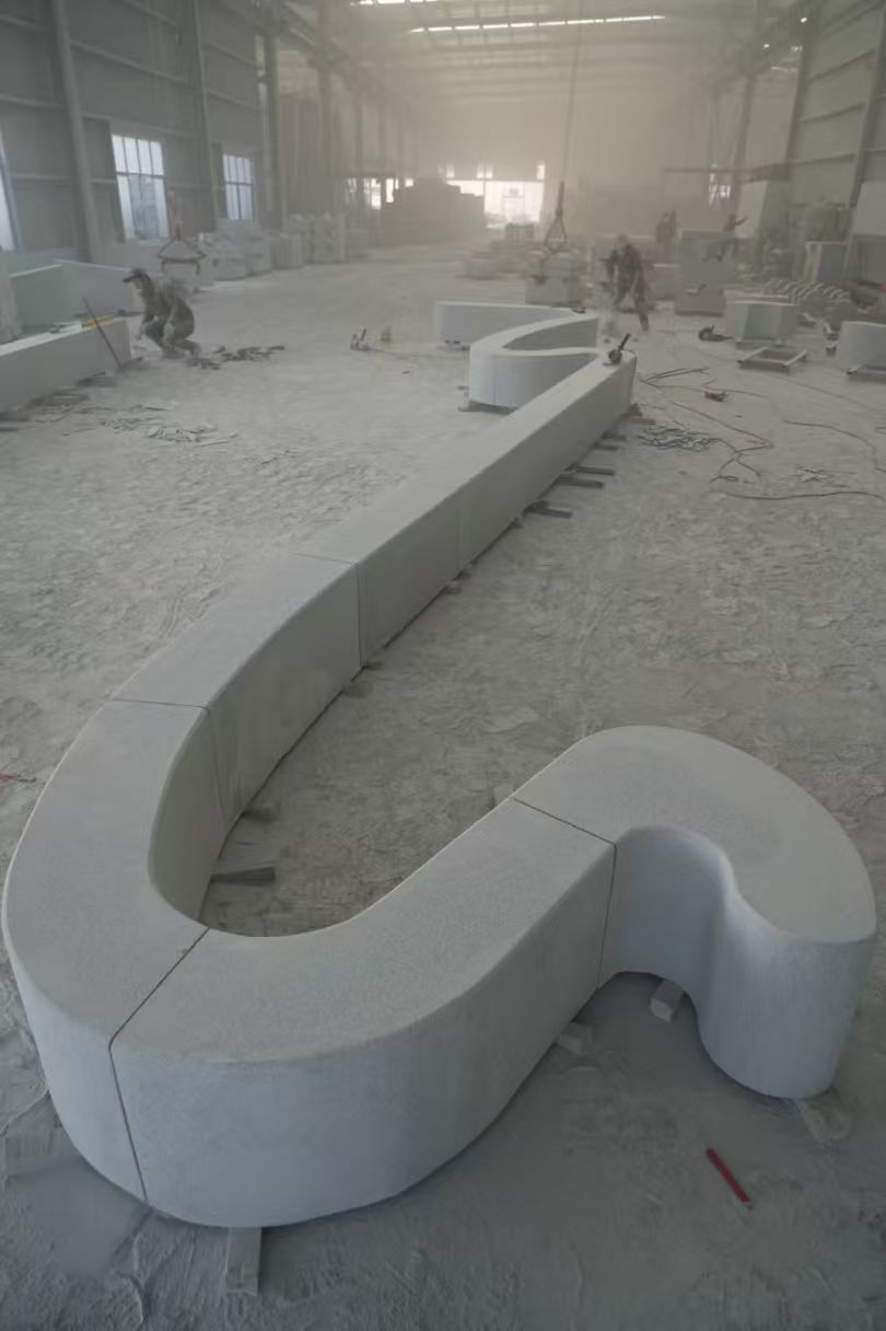 山西 花岗岩整石坐凳拼装